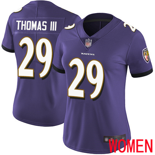 Baltimore Ravens Limited Purple Women Earl Thomas III Home Jersey NFL Football #29 Vapor Untouchable